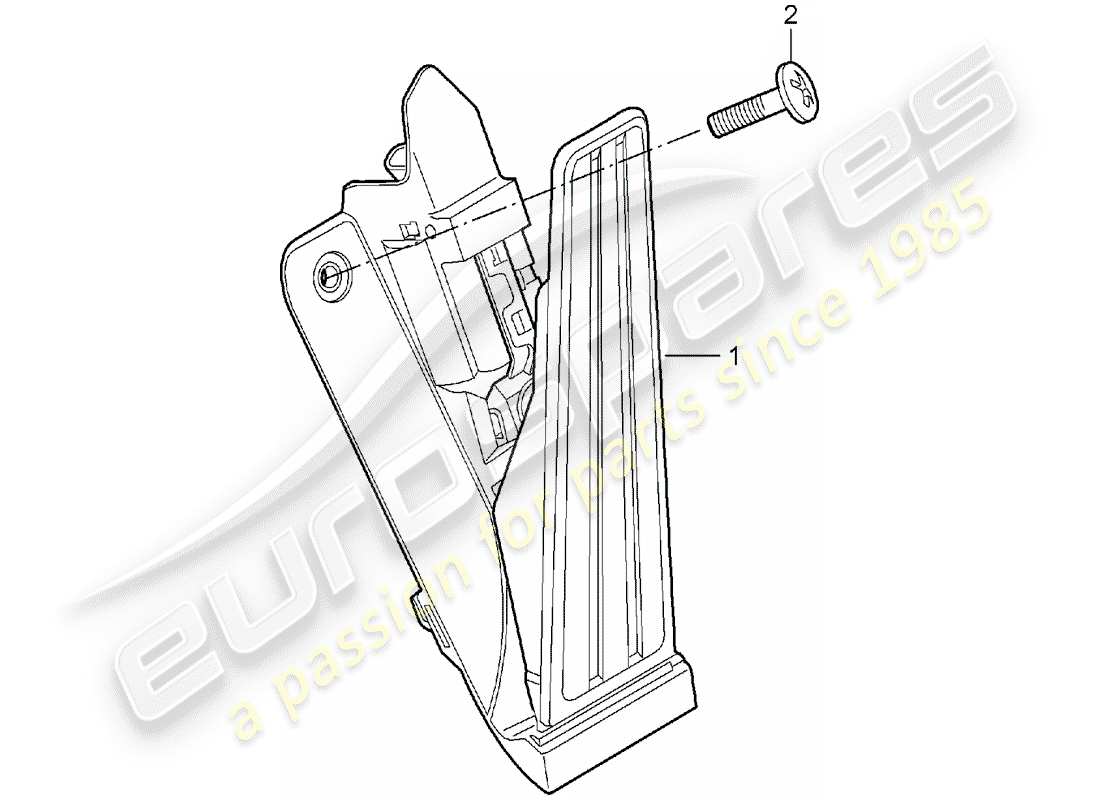 porsche 2005 (997-1) pedals part diagram