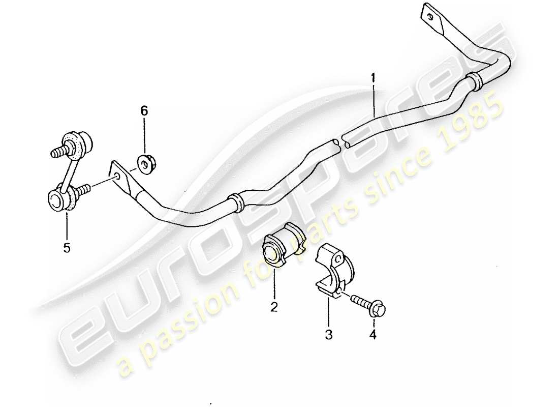 porsche 2003 (996 turbo / gt2) stabilizer part diagram