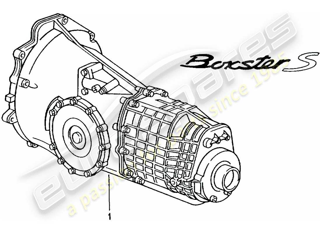 porsche boxster 986 (1997) 6 speed manual transmission - - d - mj 2000>> part diagram