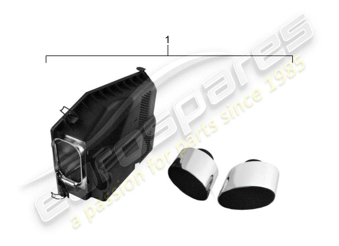 porsche 2011 (accessories) exh.optic sound package - - d - mj 1994>> - mj 1998 part diagram