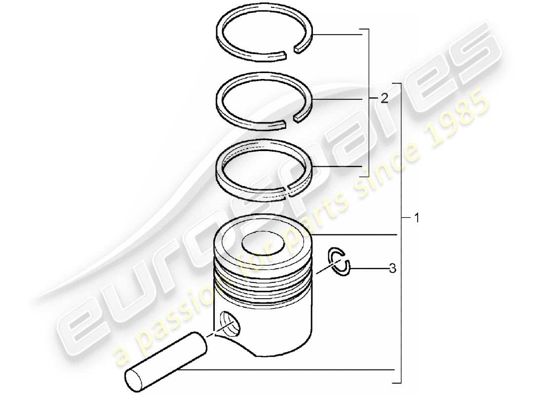 porsche 2004 (cayenne e1 9pa) piston part diagram