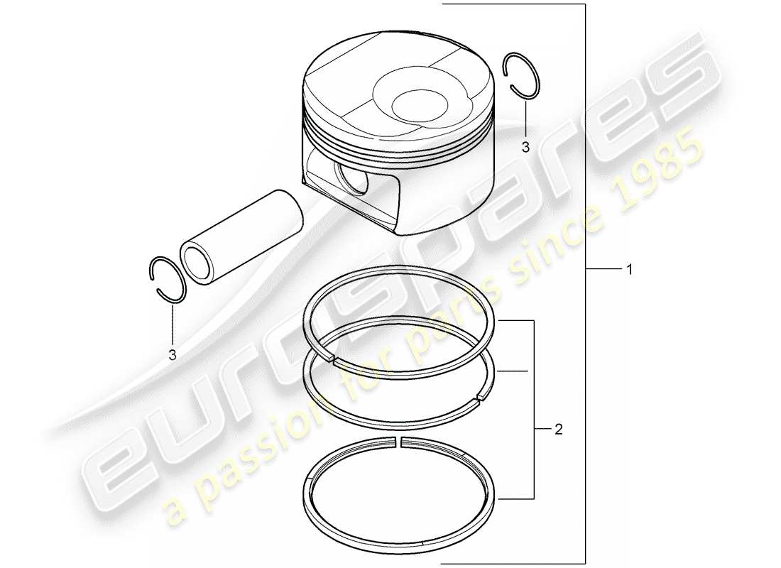 porsche 2007 (cayenne e1 9pa) piston part diagram
