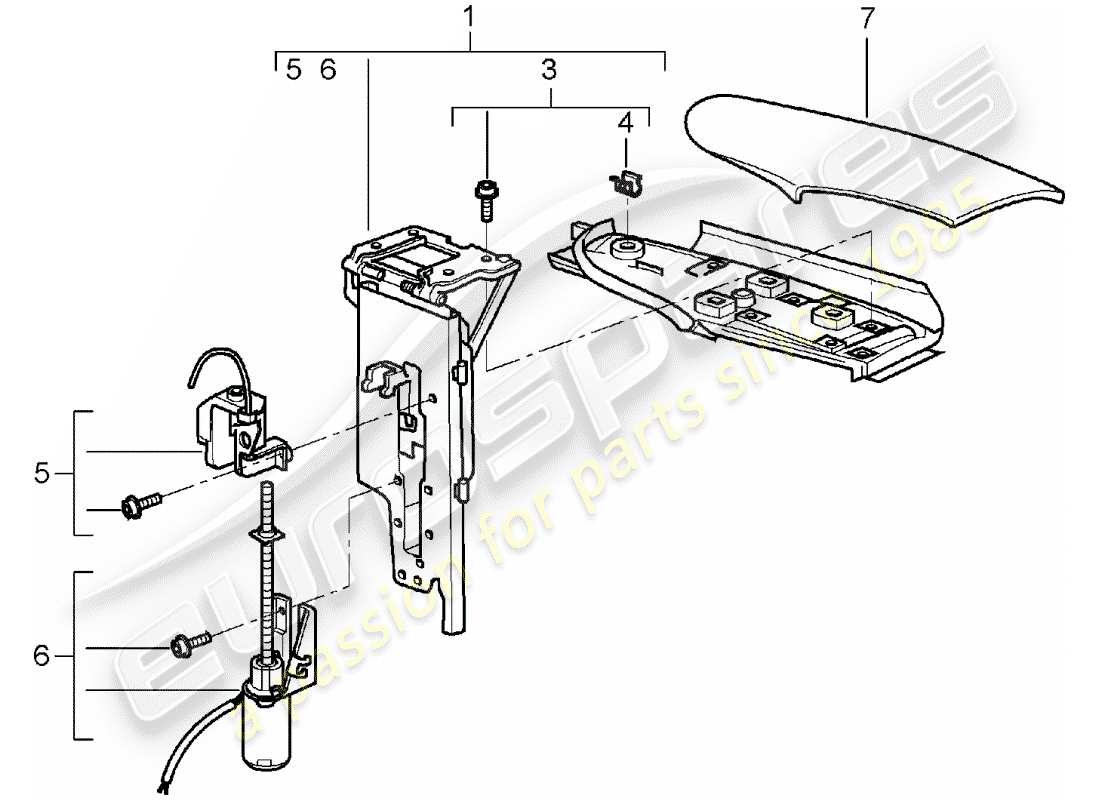 porsche 2007 (997-1) flap part diagram
