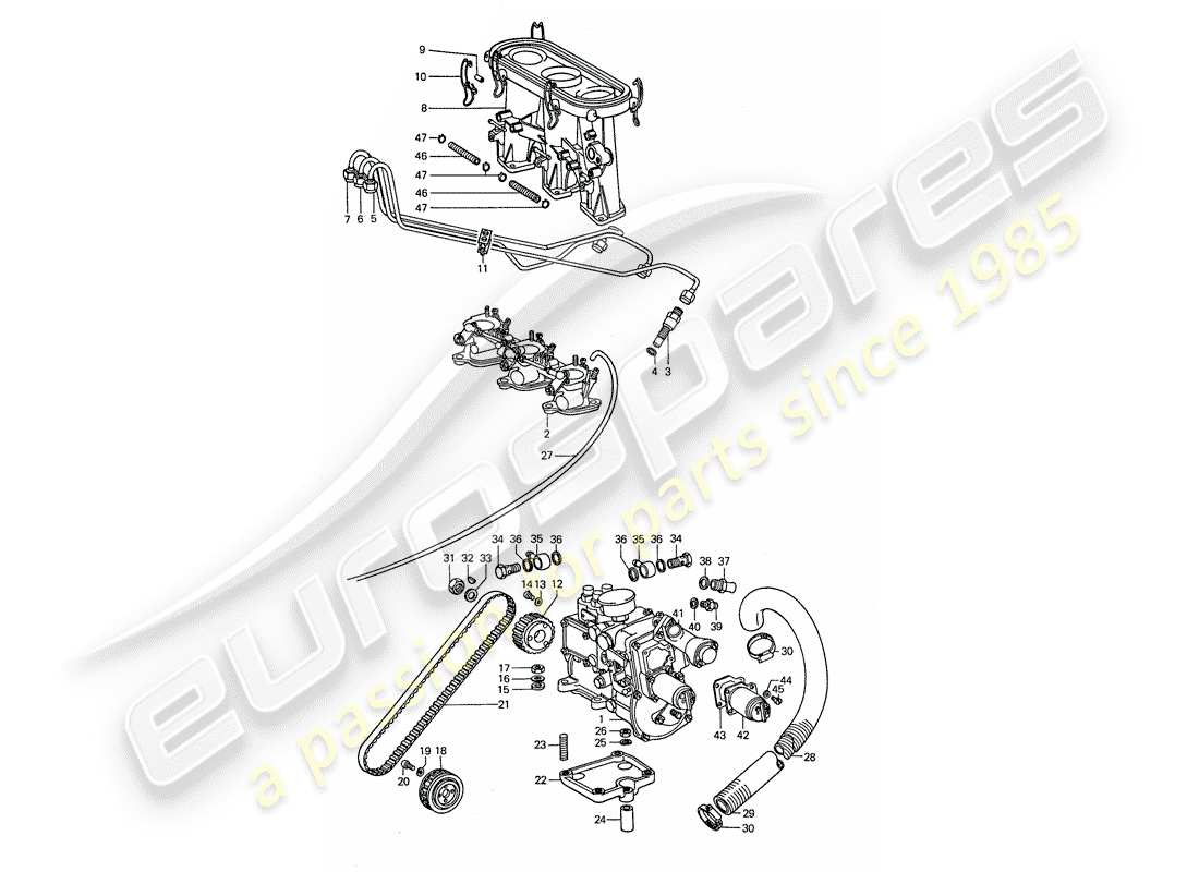 porsche 1976 (911) mechanical injection part diagram