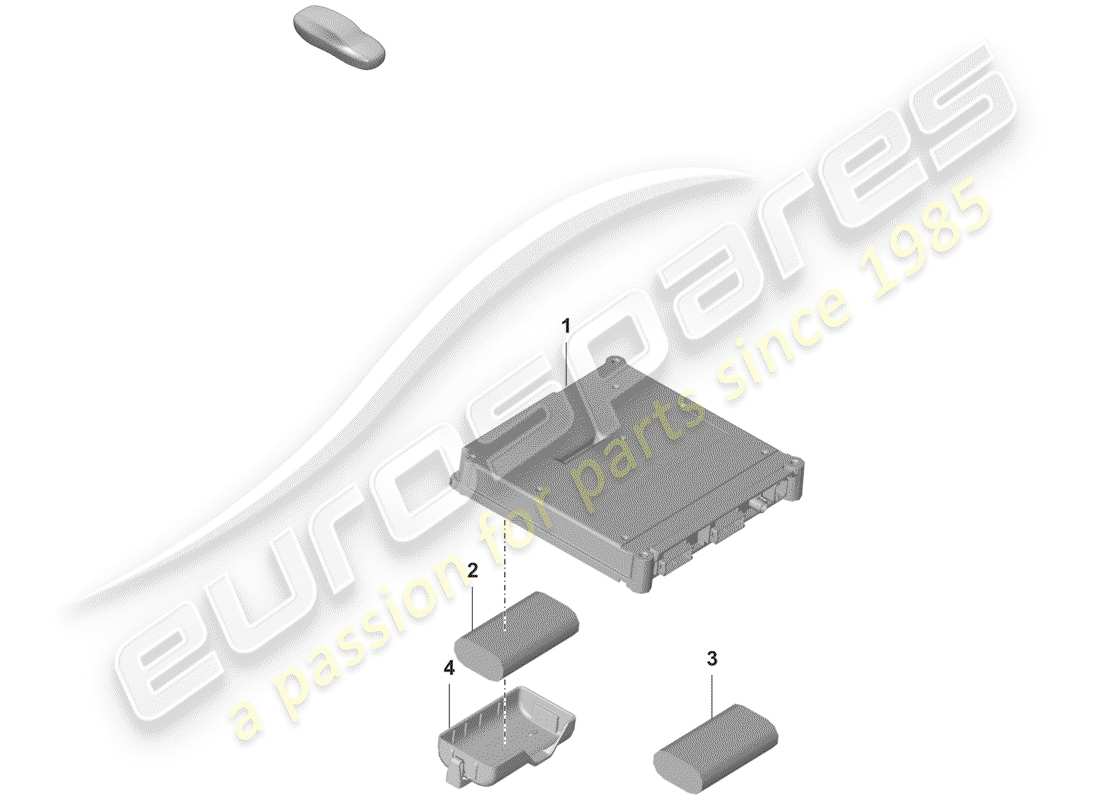porsche 2019 (992-1) control unit for emerg. call part diagram