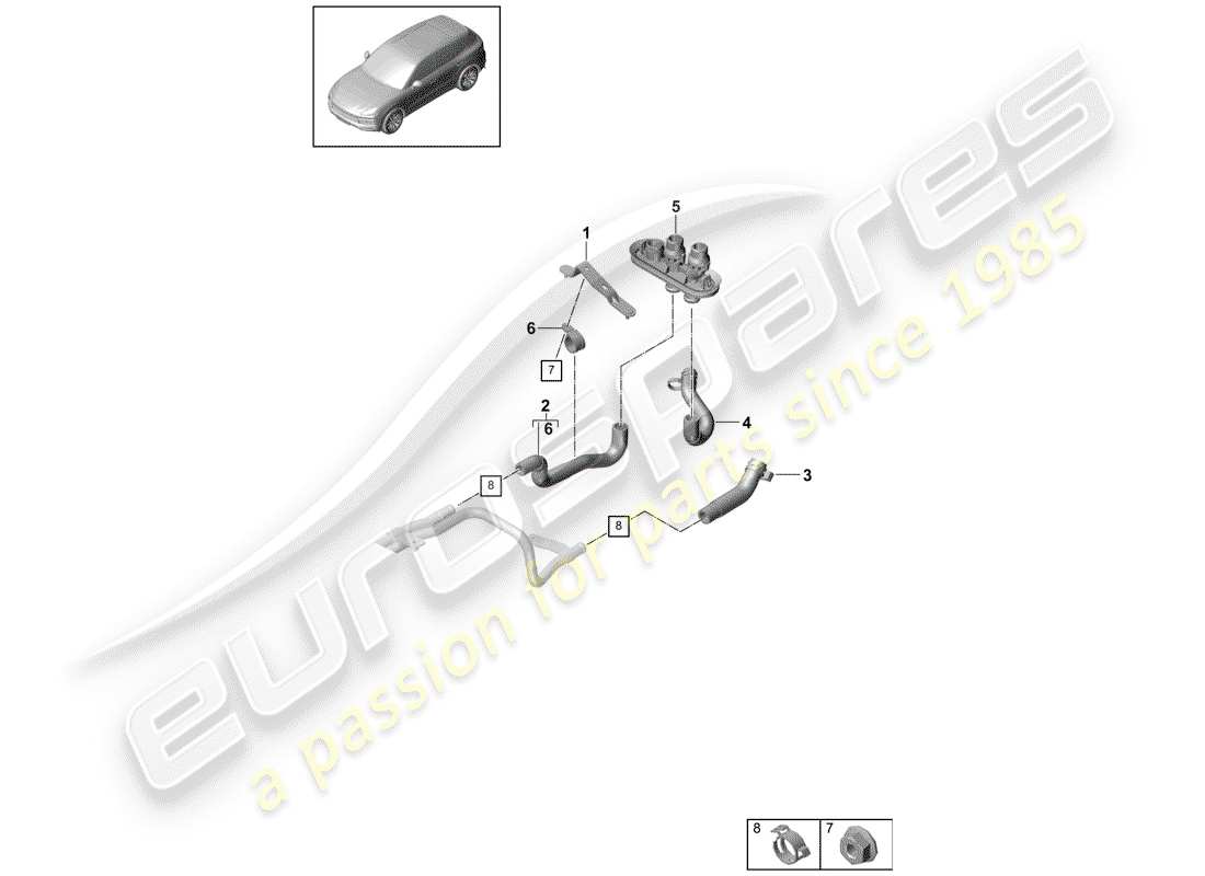 porsche 2019 (cayenne e3 9ya/9yb) heater part diagram