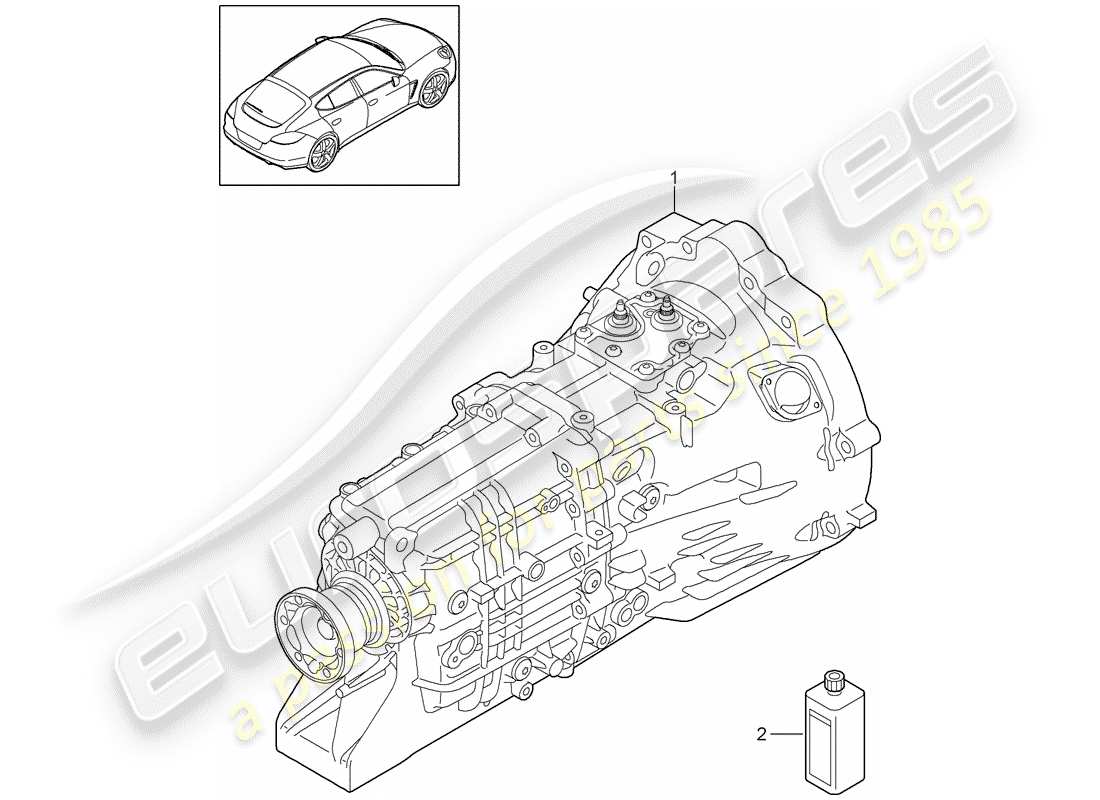 porsche 2011 (panamera 970) replacement transmission part diagram