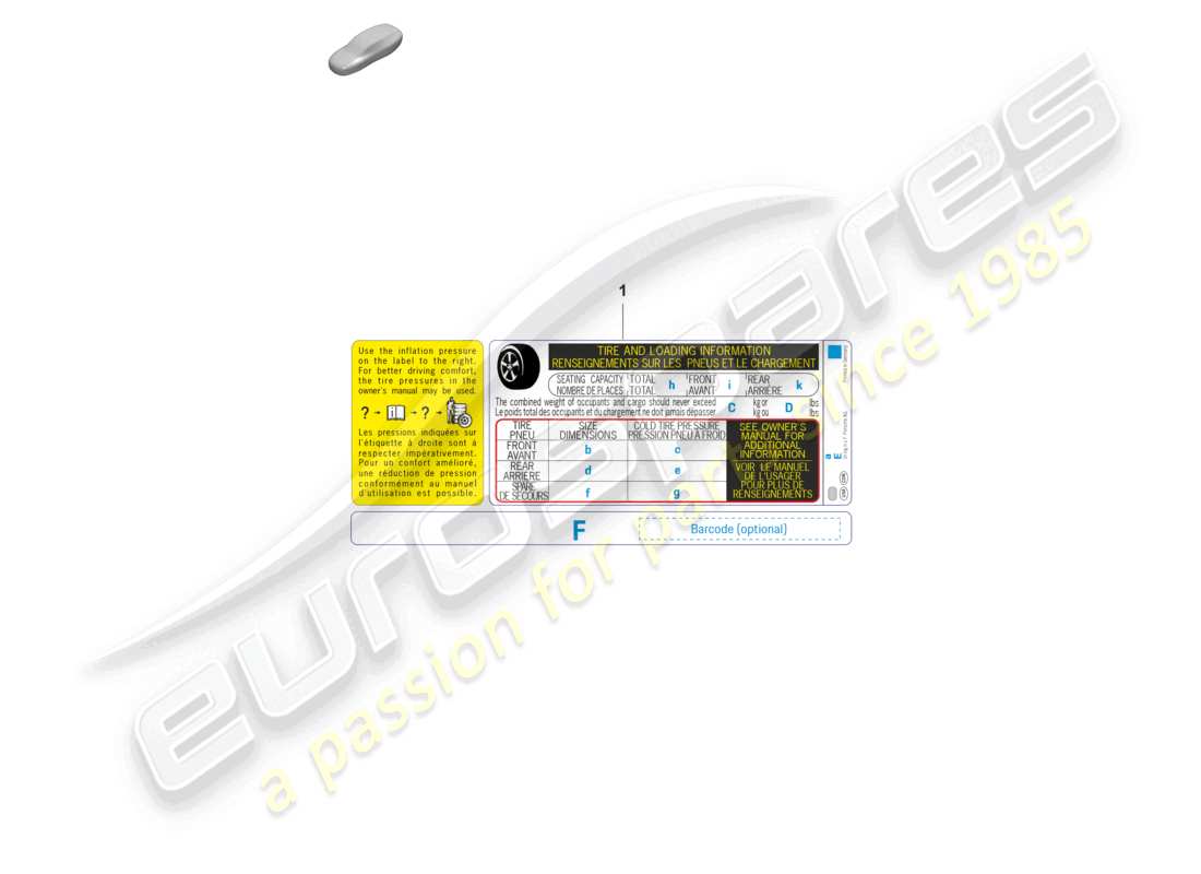 porsche 2019 (992-1) signs/notices d - 13.12.2021>> parts diagram