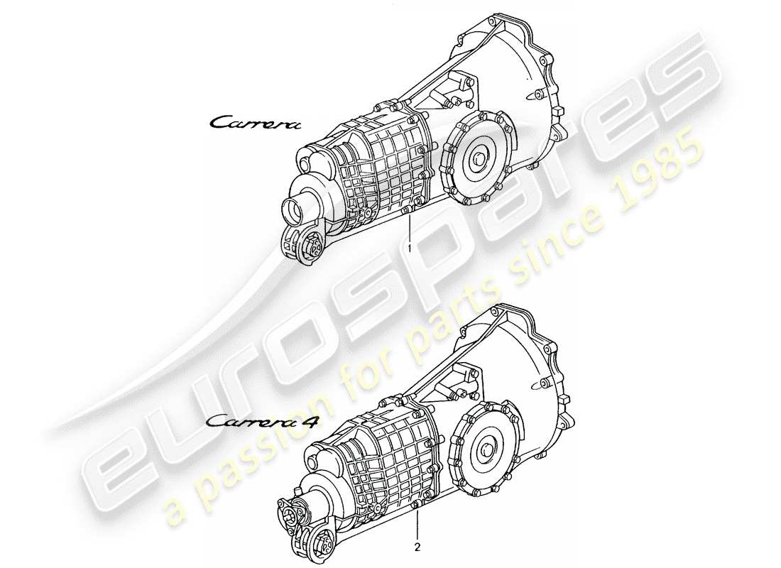 porsche 2002 (996) gearbox part diagram