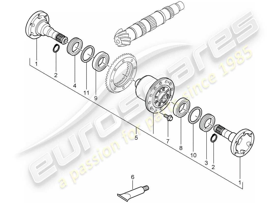 porsche 2007 (997-1) repair kit part diagram