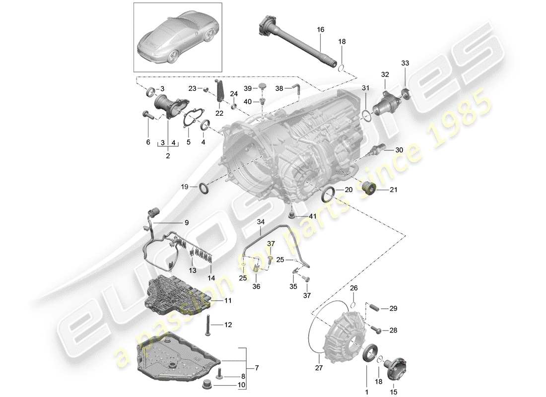 porsche 2015 (991-1) - pdk - part diagram