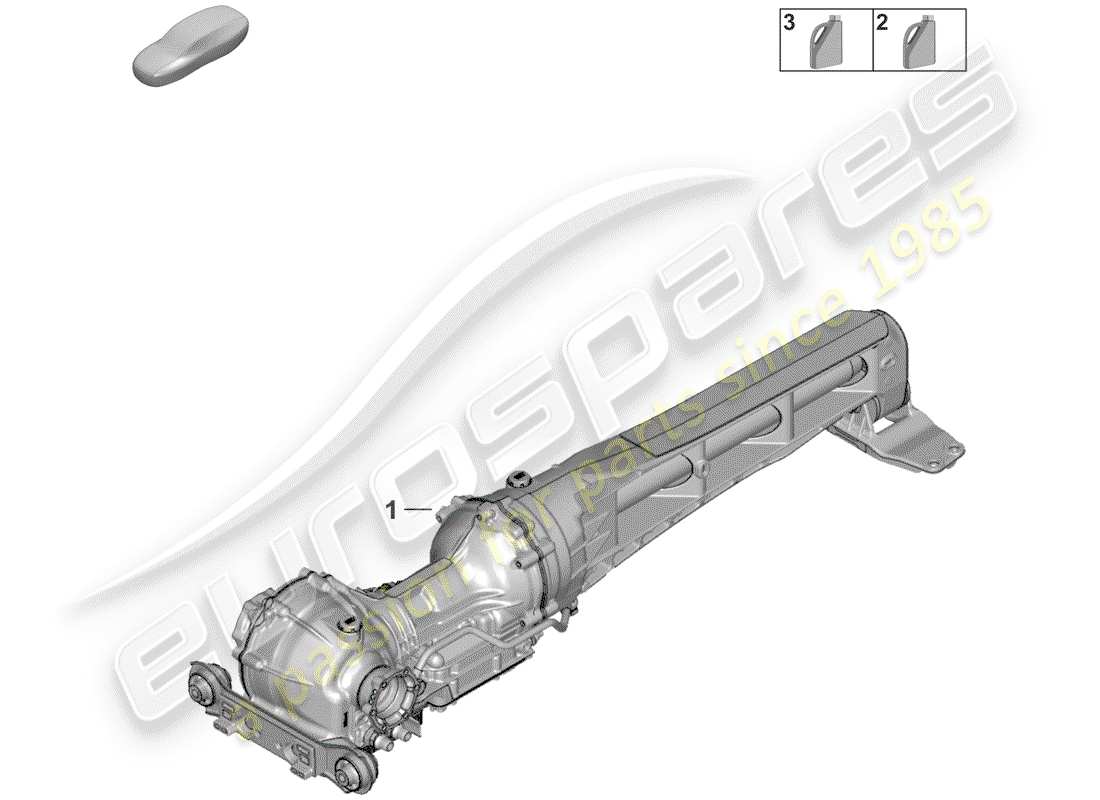 porsche 2019 (992-1) front axle differential part diagram