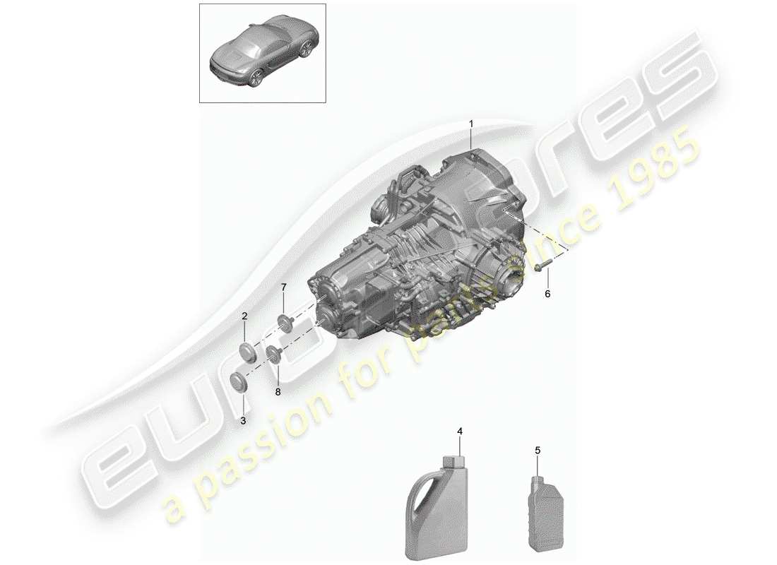porsche 2014 (981 boxster) - pdk - part diagram