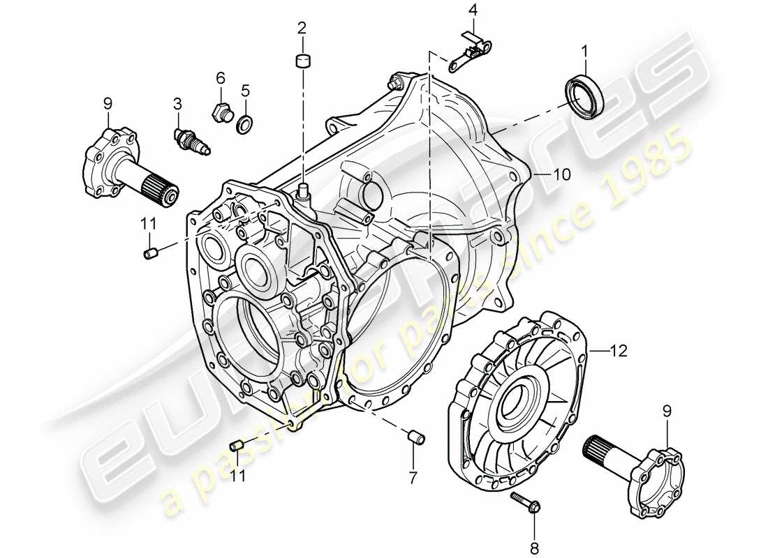 porsche 997 (2005) manual gearbox part diagram
