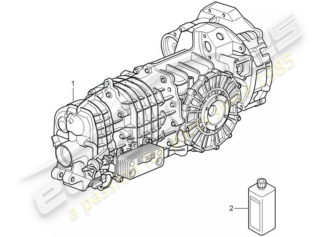 porsche 997 gt3 (2007) replacement transmission part diagram