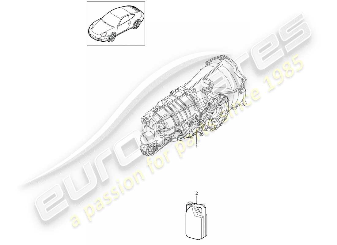 porsche 2012 (997-2) manual gearbox part diagram