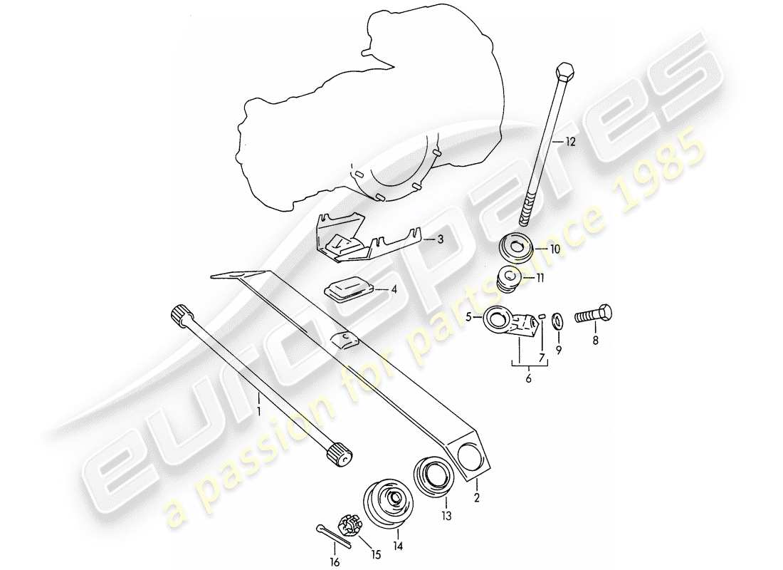 porsche 1963 (356b/356c) rear axle - helper spring part diagram