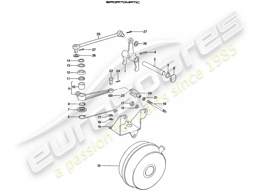 porsche 914 (1973) clutch release part diagram