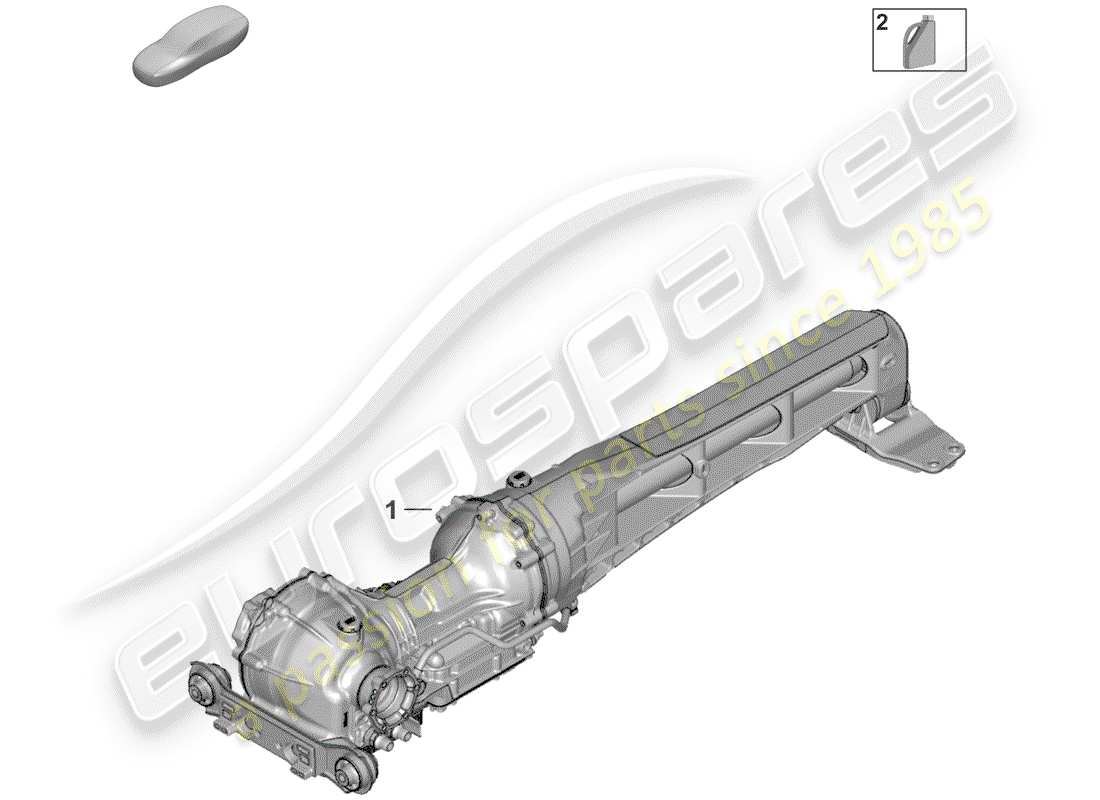 porsche 2020 (992-1) front axle differential parts diagram