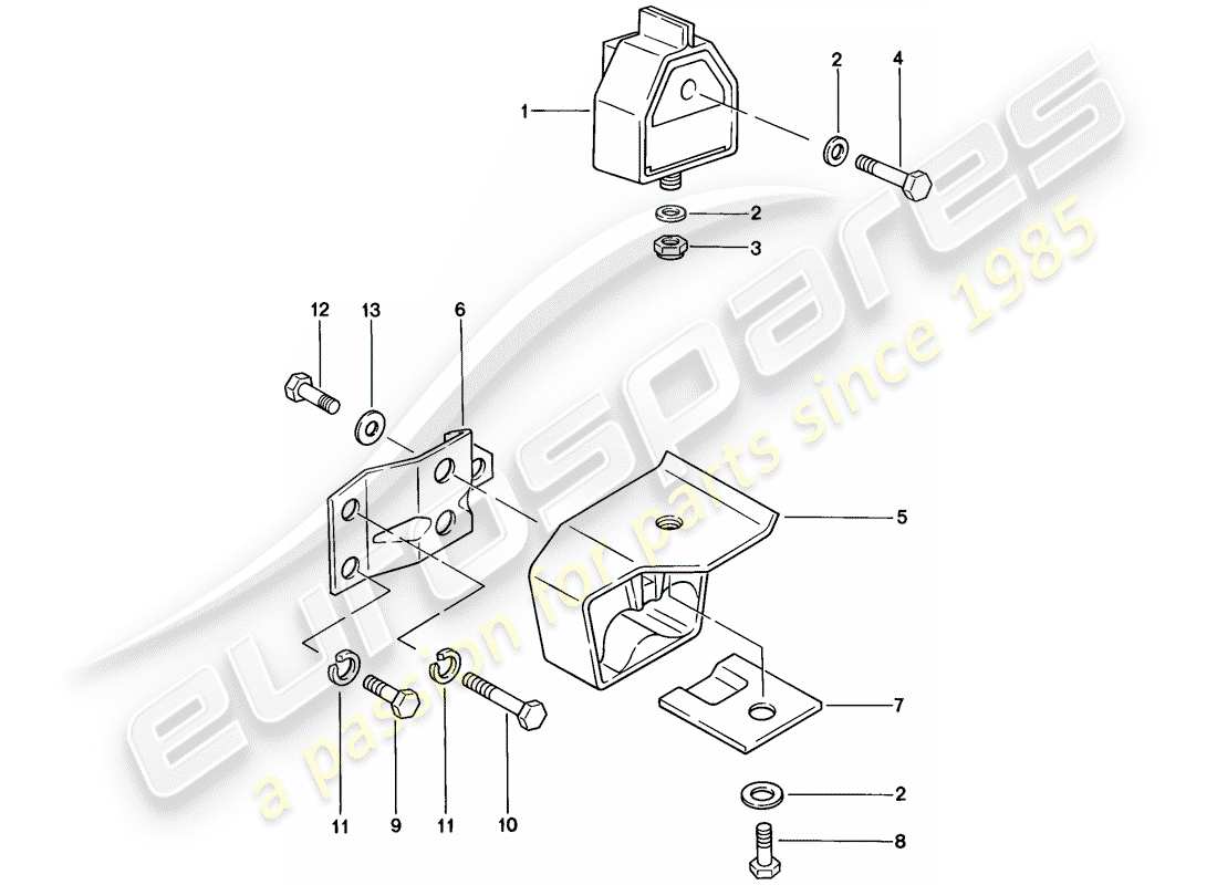 porsche 1978 (924) transmission suspension part diagram