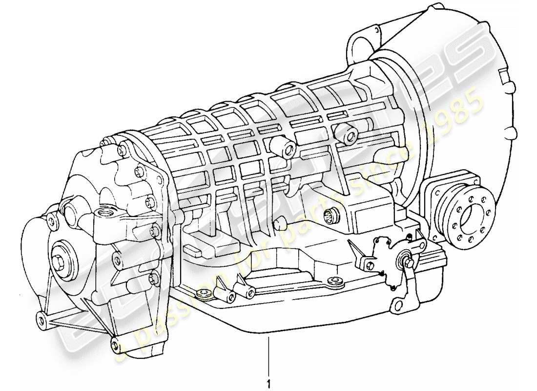 porsche 1993 (964) tiptronic - replacement transmission parts diagram