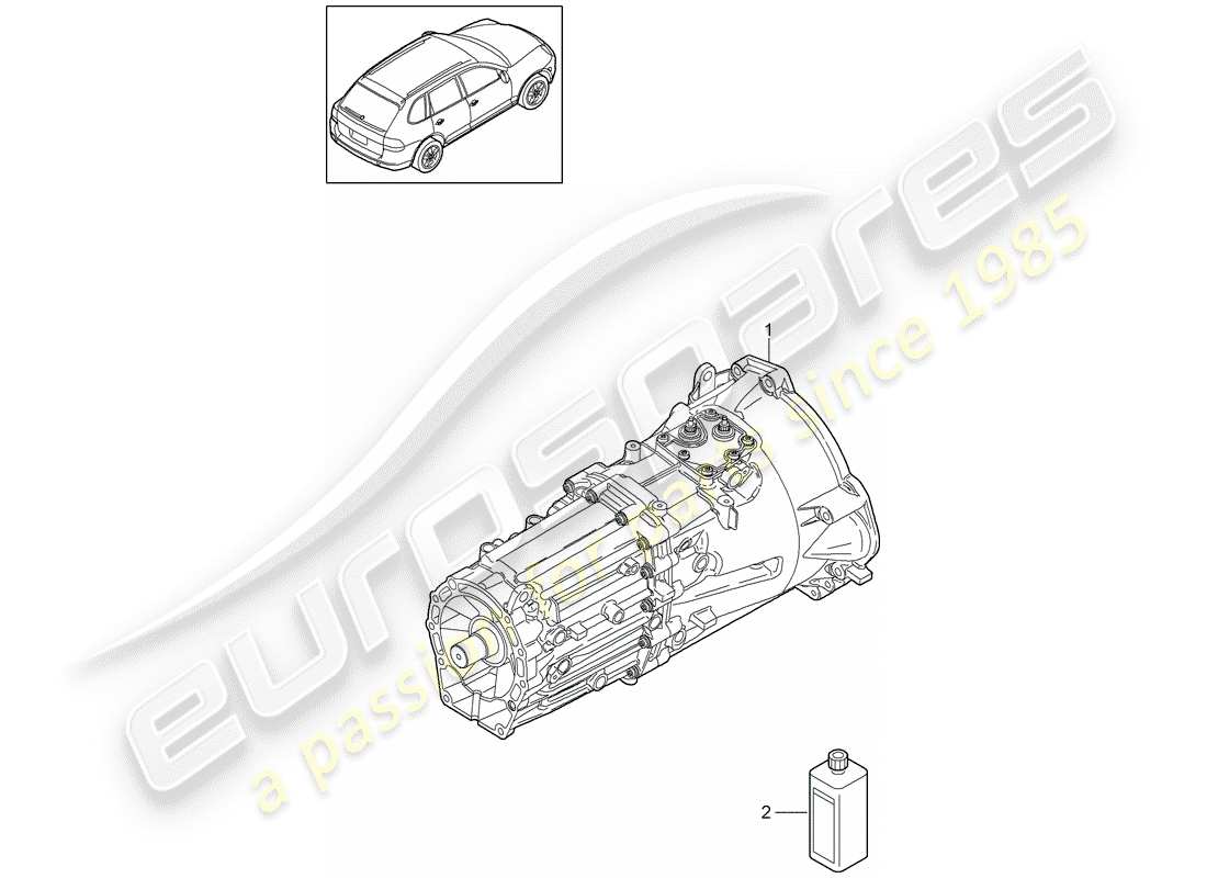 porsche 2015 (cayenne e2 92a) replacement transmission part diagram