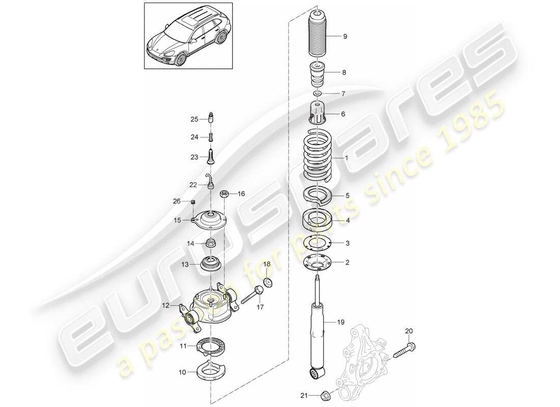 porsche 2018 (cayenne e2 92a) suspension part diagram