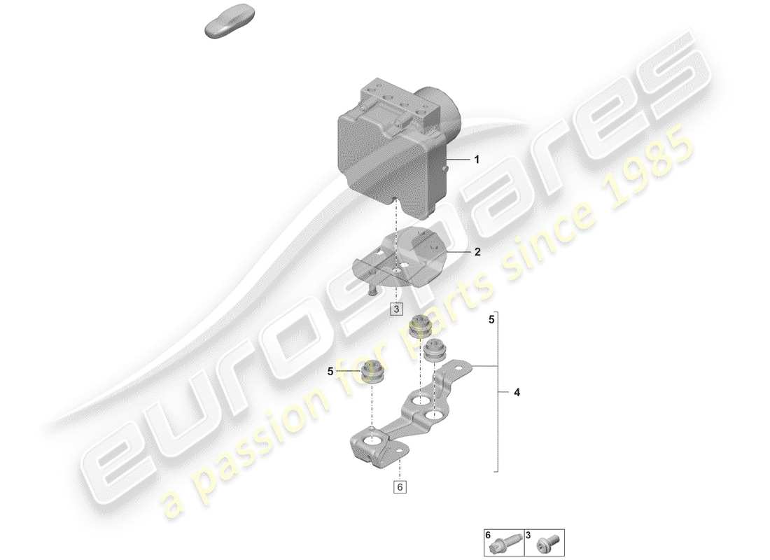 porsche 2019 (992-1) hydraulic unit part diagram