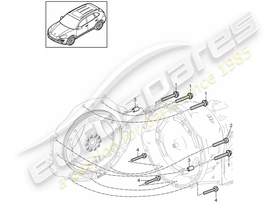 porsche 2011 (cayenne e2 92a) mounting parts for engine and part diagram