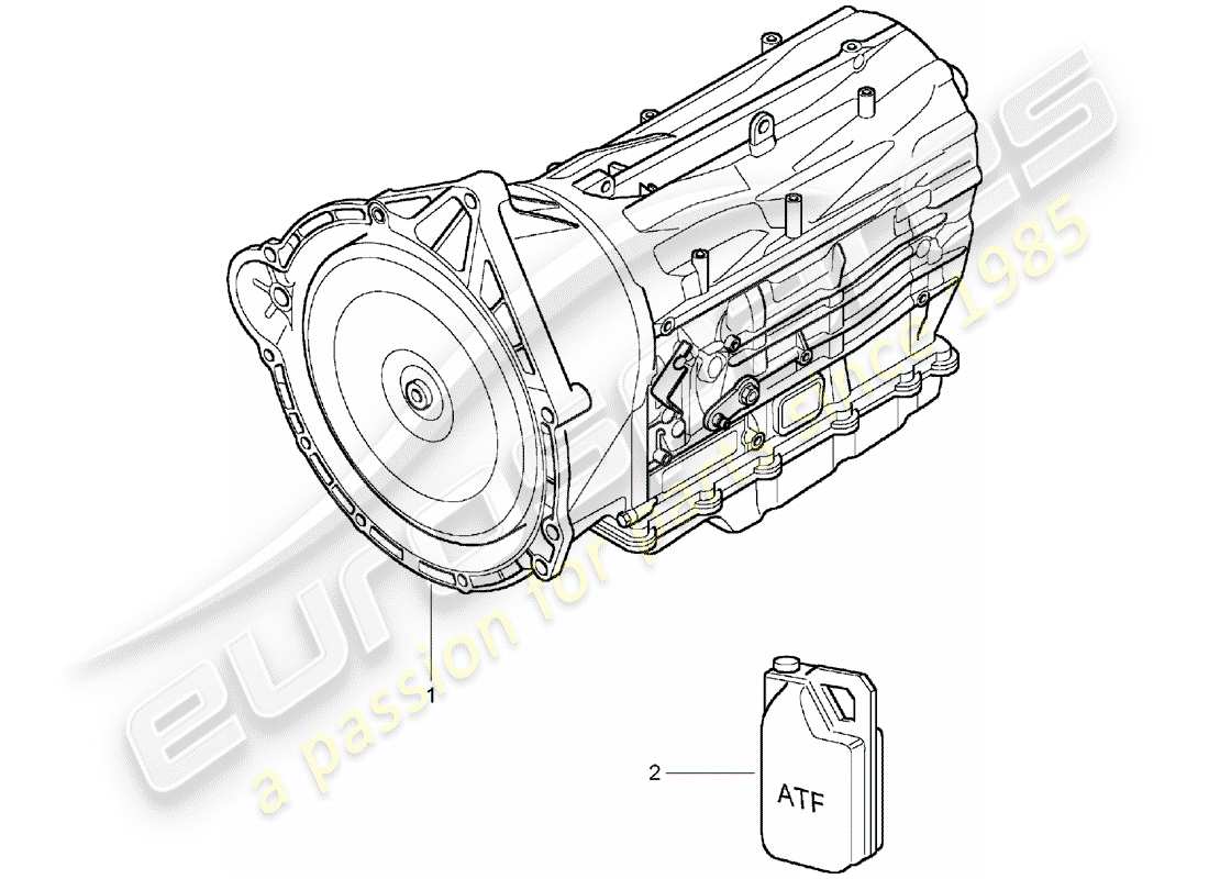 porsche 2006 (cayenne e1 9pa) 6-speed automatic gearbox for part diagram
