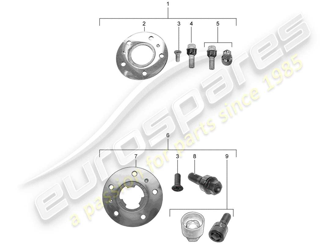 porsche 2013 (tequipment panamera) spacer washer part diagram