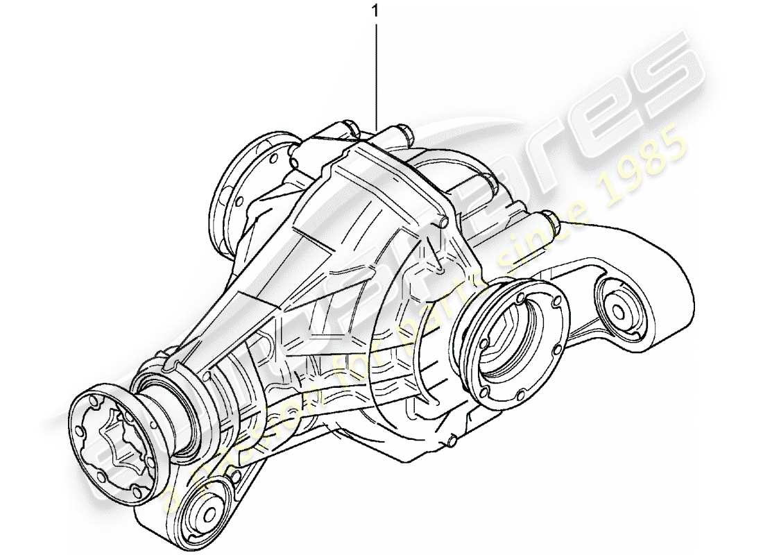 porsche 2008 (refurbished and exchange catalogue) rear axle differential part diagram