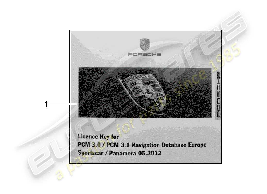 porsche 2001 (tequipment) release document for part diagram
