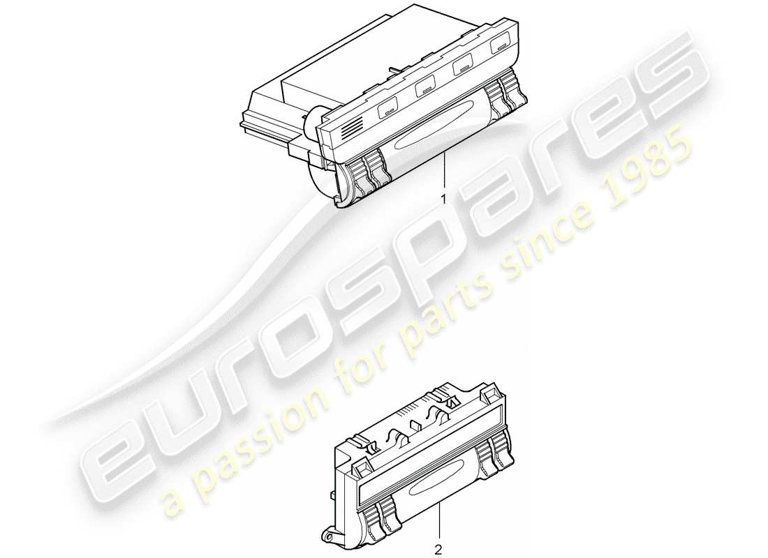 porsche 2008 (cayenne e1 9pa) operating unit part diagram