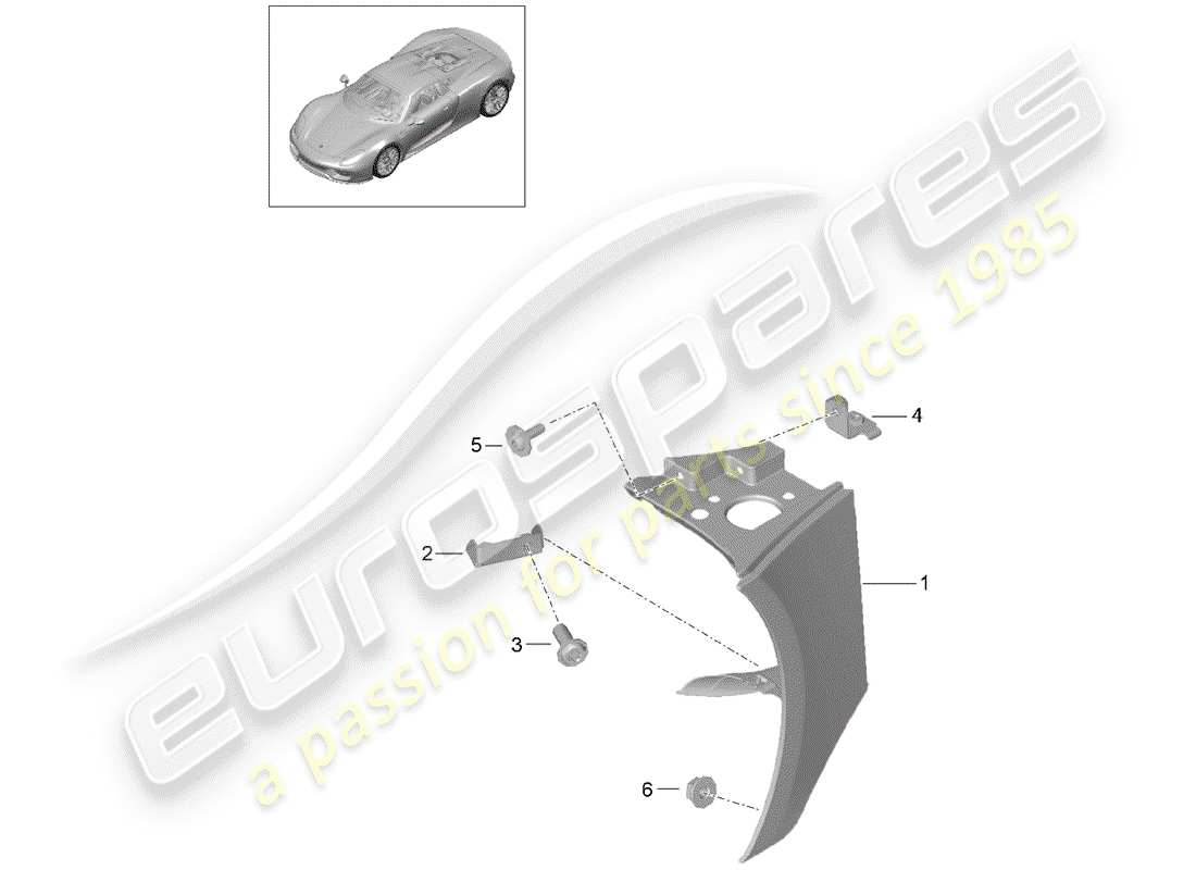porsche 2015 (918 spyder) front end part diagram