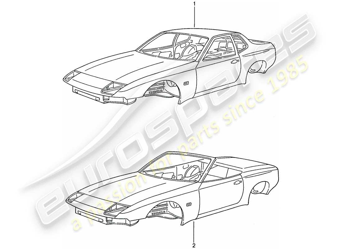 porsche 1991 (944) car body part diagram