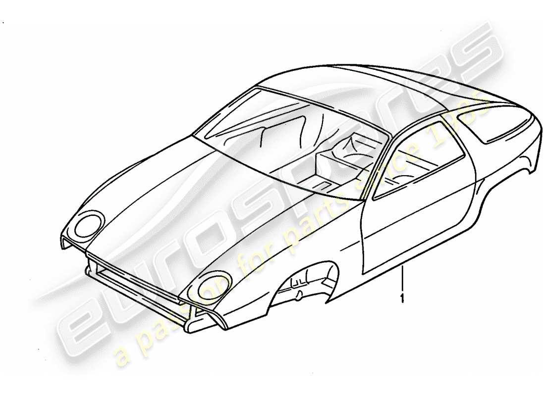 porsche 1995 (928) car body part diagram