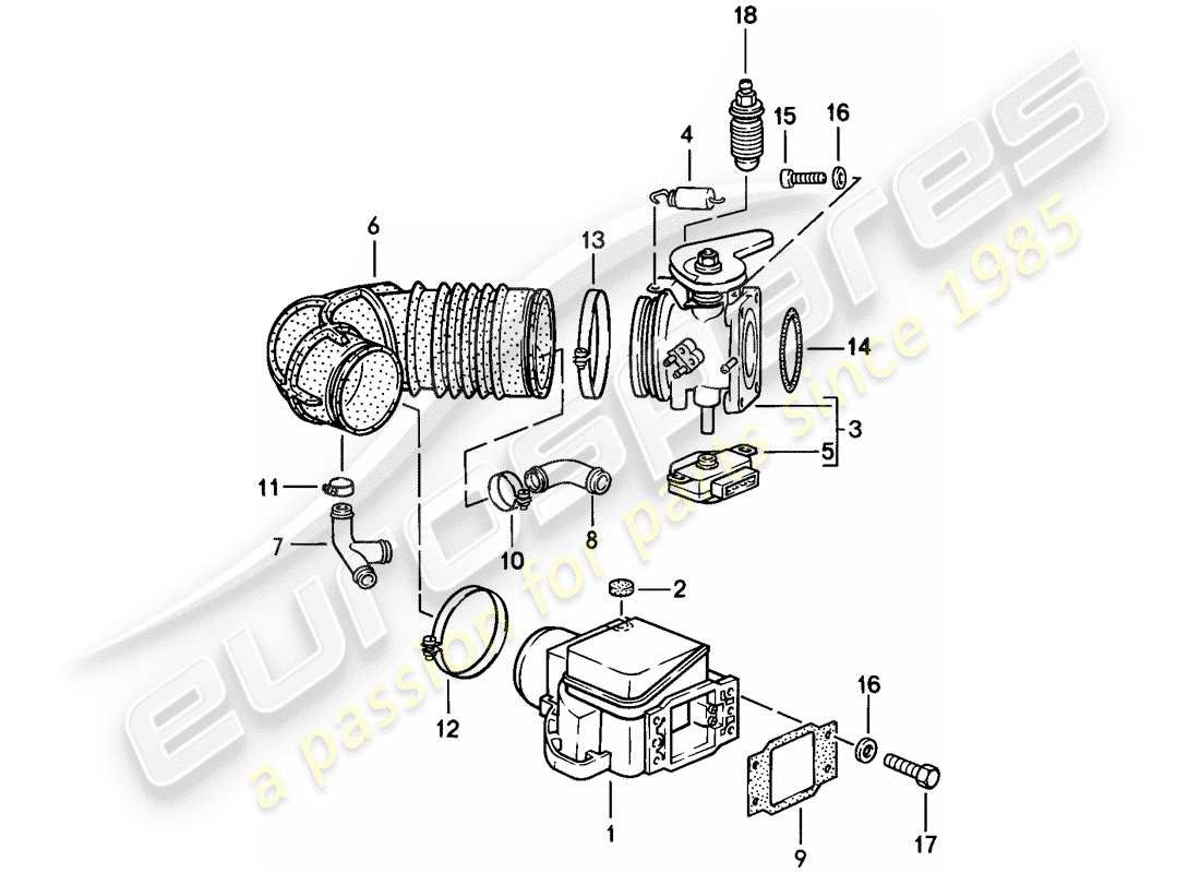 porsche 1982 (944) l-jetronic - 1 parts diagram