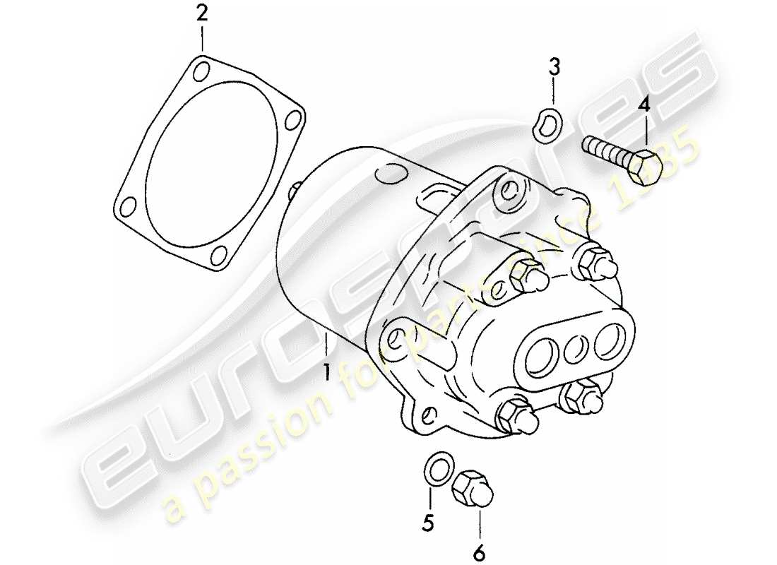 porsche 1964 (356b/356c) oil pump part diagram
