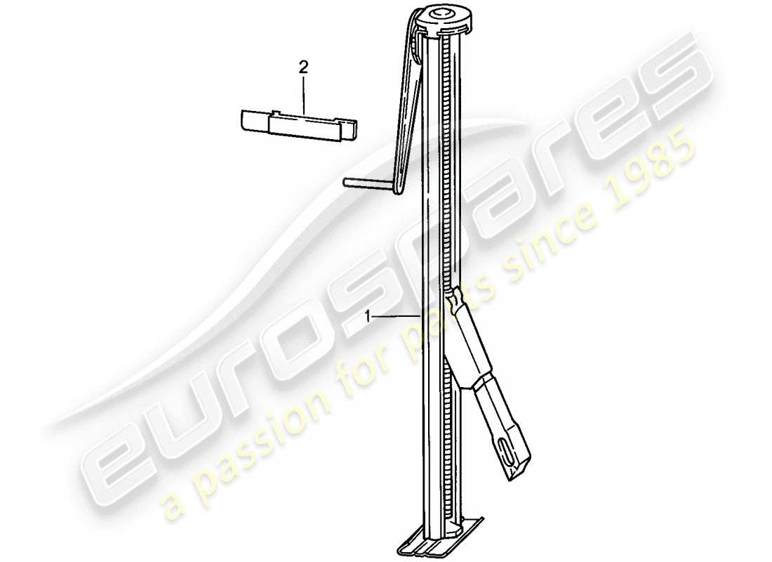 porsche 1988 (911) special model - flatnose design - jack - accessories part diagram