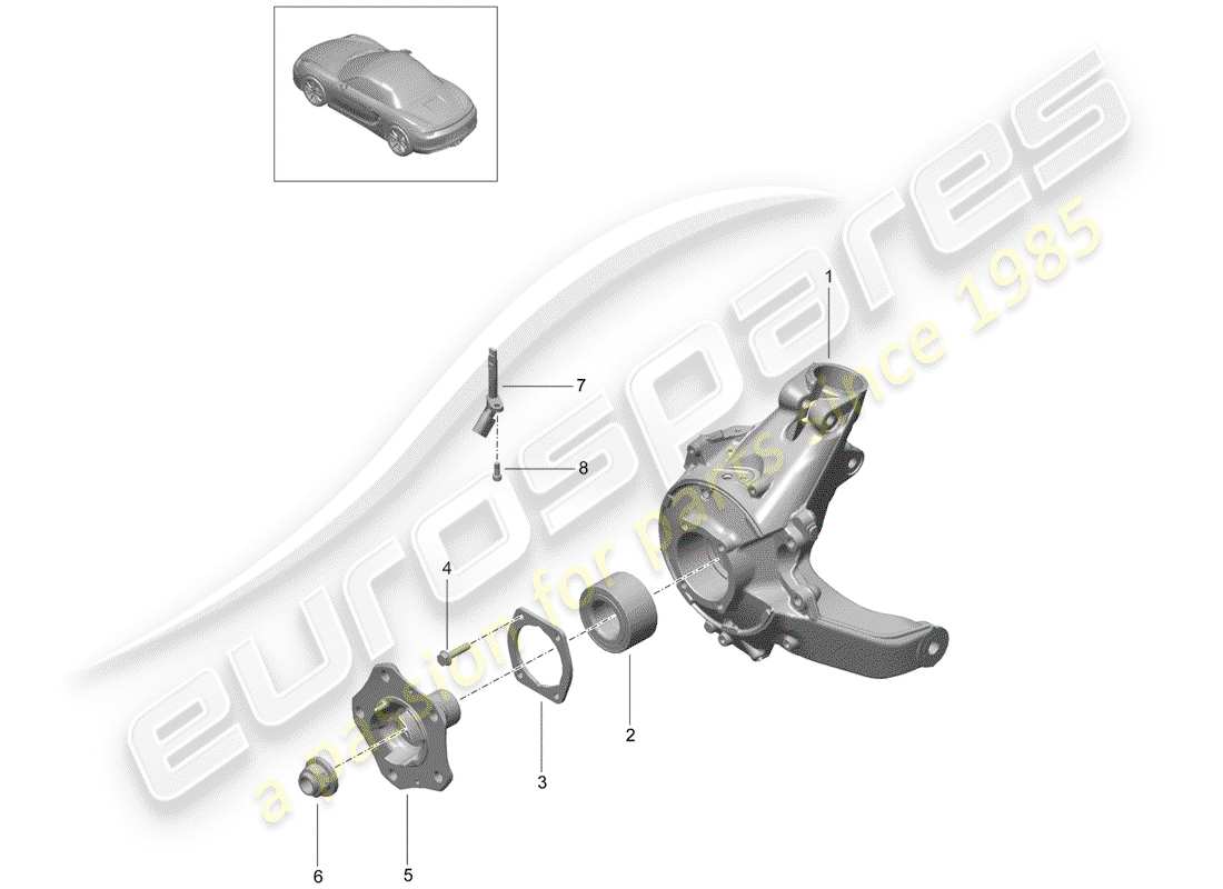 porsche 2014 (981 boxster) rear axle part diagram