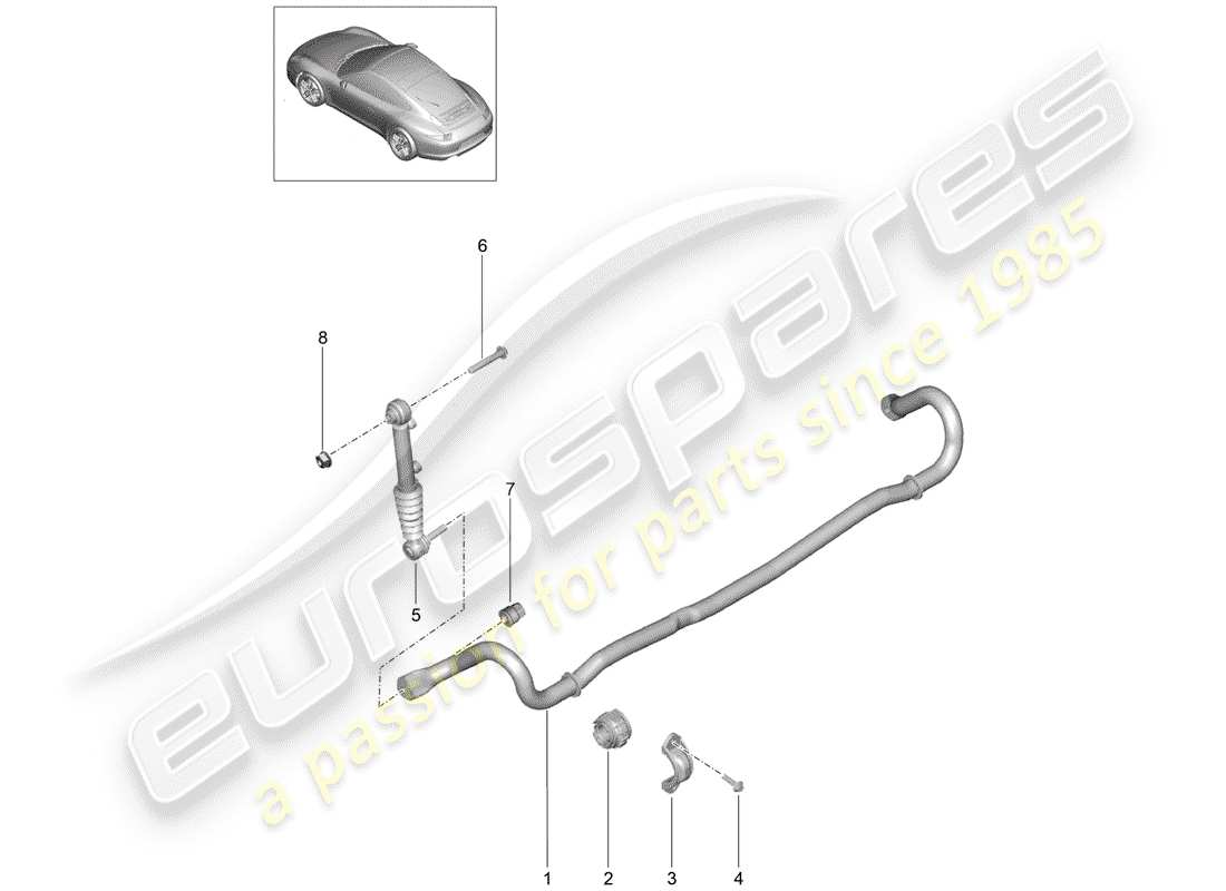 porsche 2015 (991-1) stabilizer part diagram