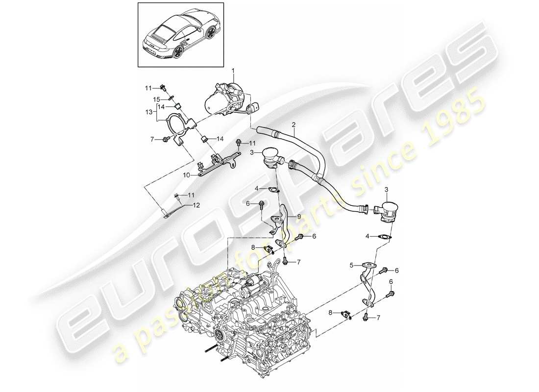 porsche 2013 (997-2 turbo / gt2 rs) exhaust emission control sys- part diagram