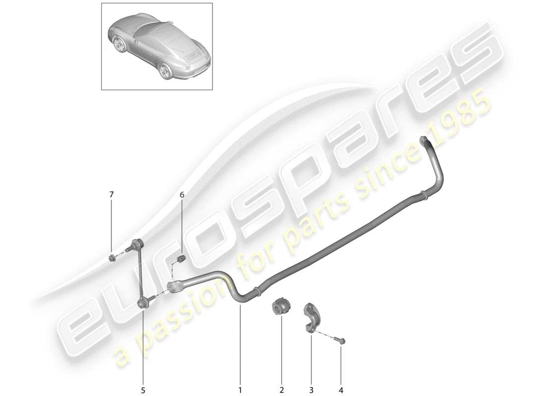 porsche 2015 (991-1) stabilizer part diagram