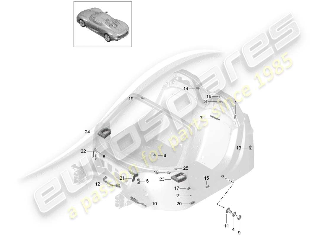 porsche 2015 (918 spyder) special repair concept part diagram