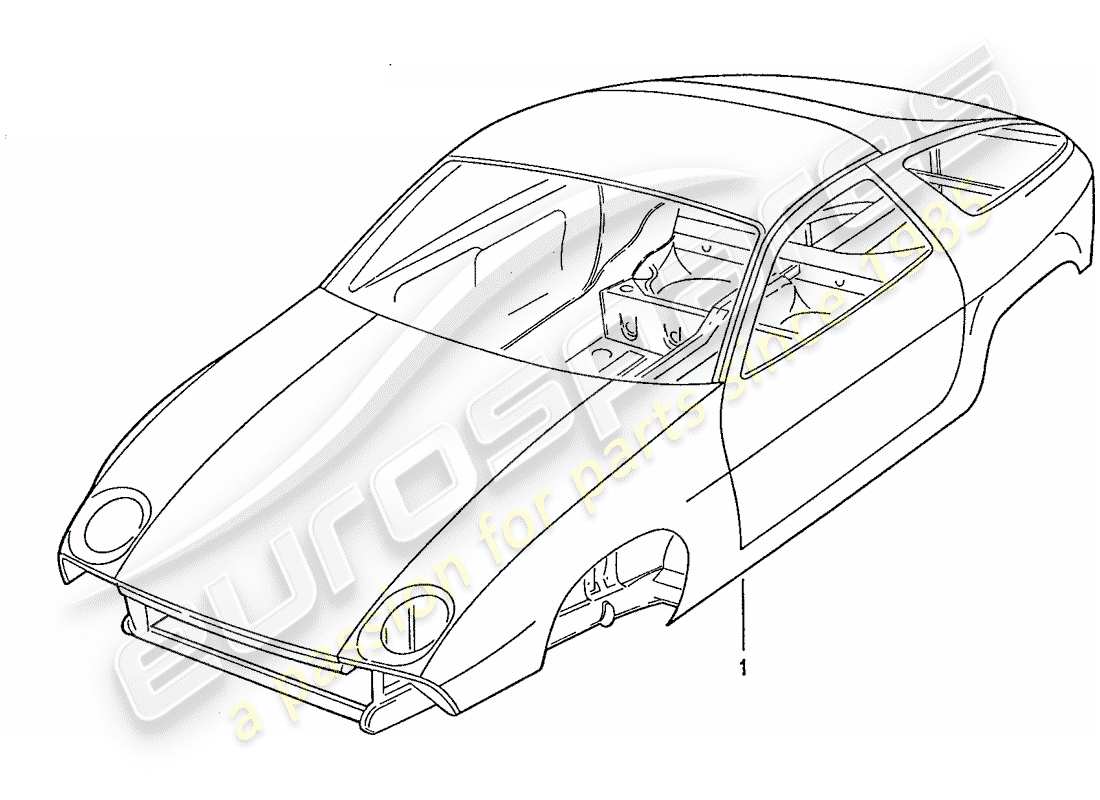 porsche 1991 (928) car body part diagram