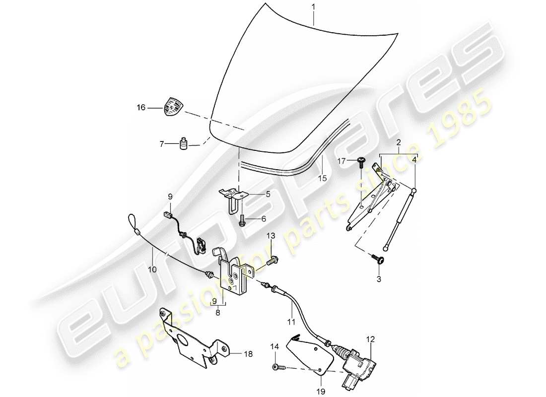 porsche 2005 (carrera gt) cover part diagram