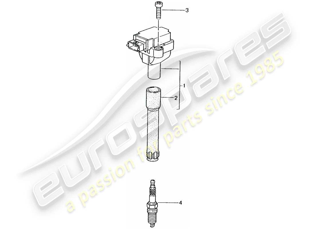 porsche 996 (2000) ignition system parts diagram