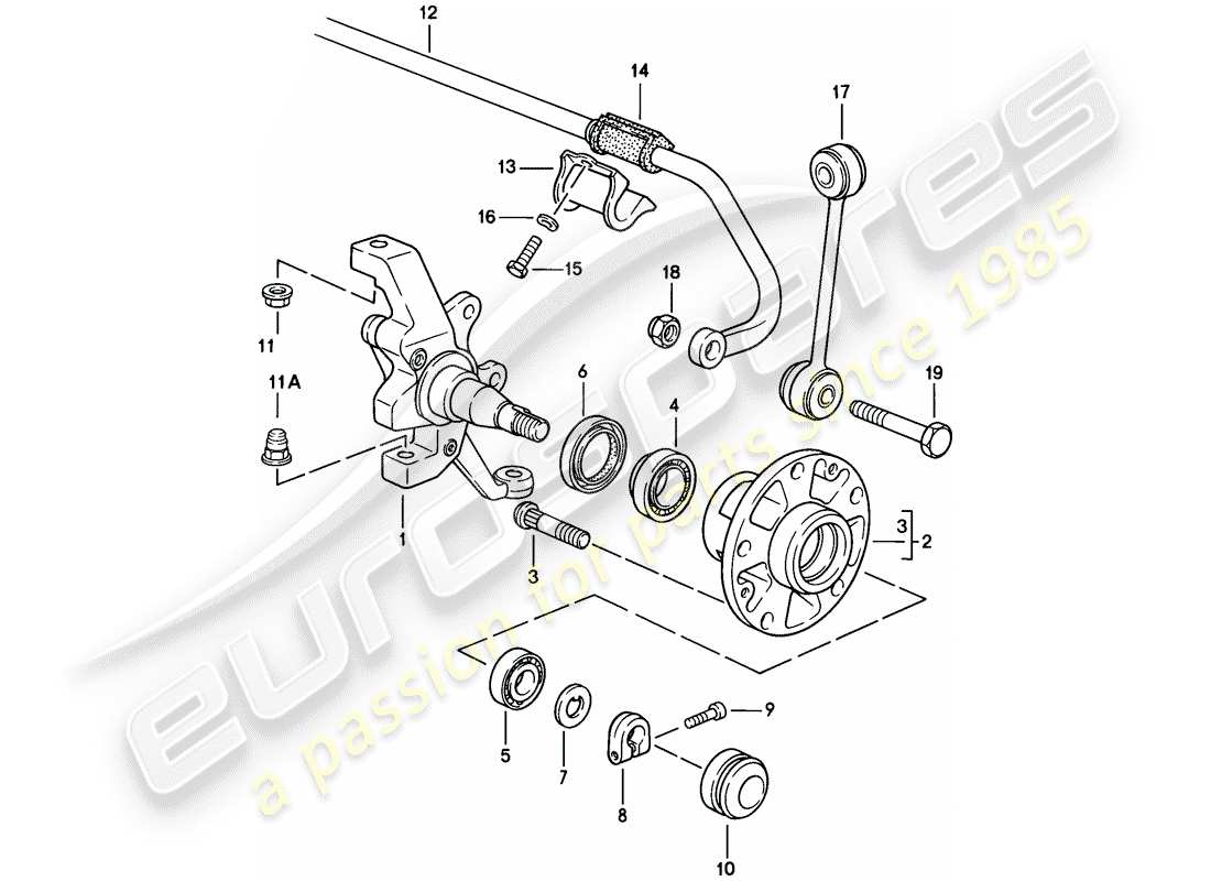 porsche 1984 (928) steering knuckle - stabilizer - front axle - f >> 92-gs860 999 - lubricants - d >> - mj 1985 part diagram