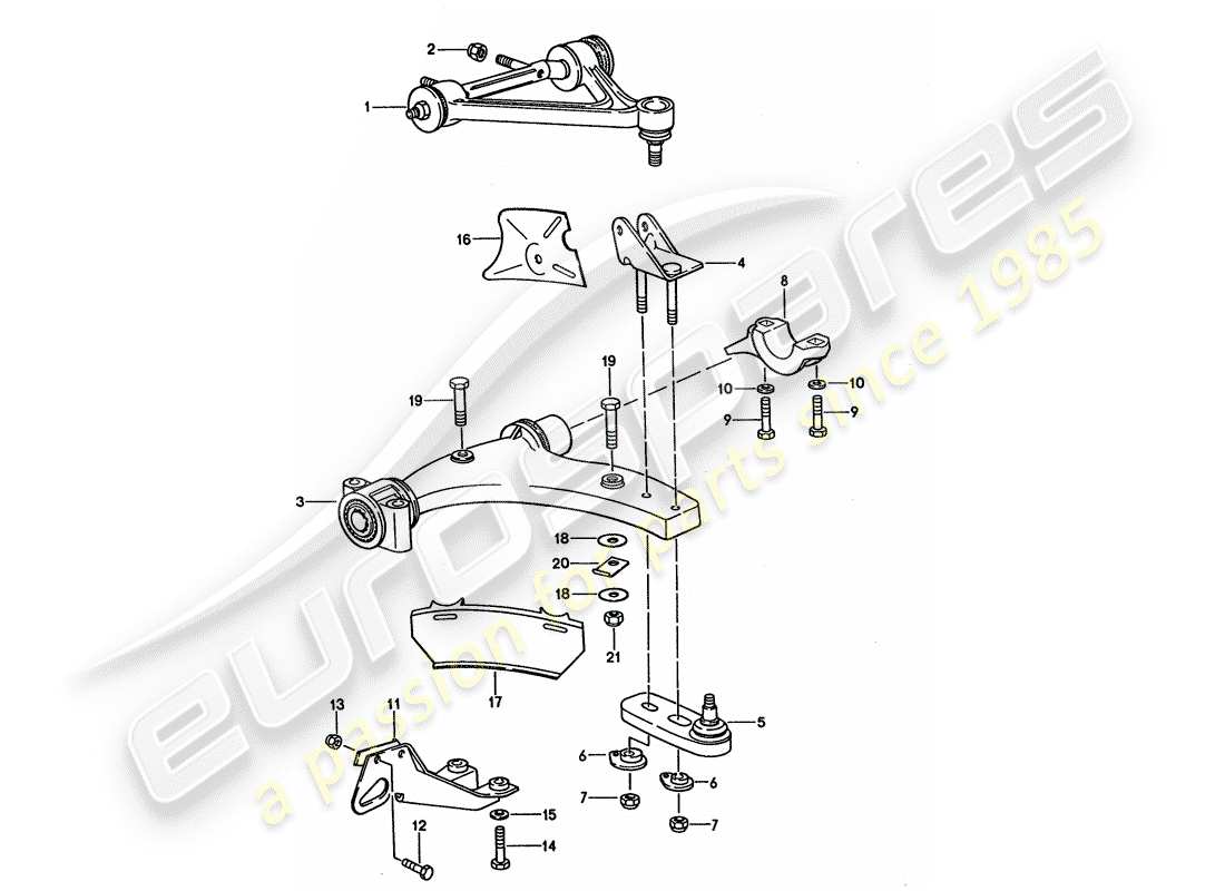 porsche 1994 (928) track control arm part diagram